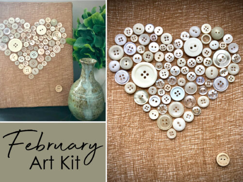 Button Heart Art Kit