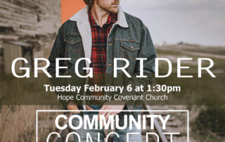 Greg Rider Community Concert